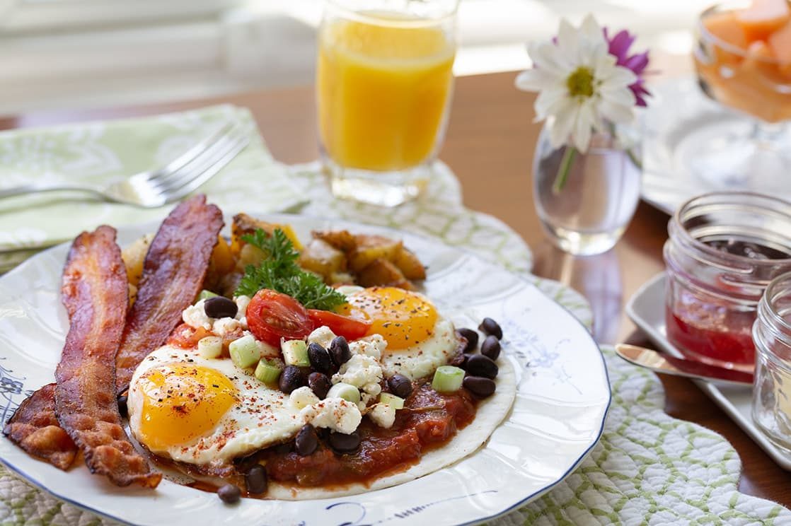 Huevos Rancheros breakfast plate